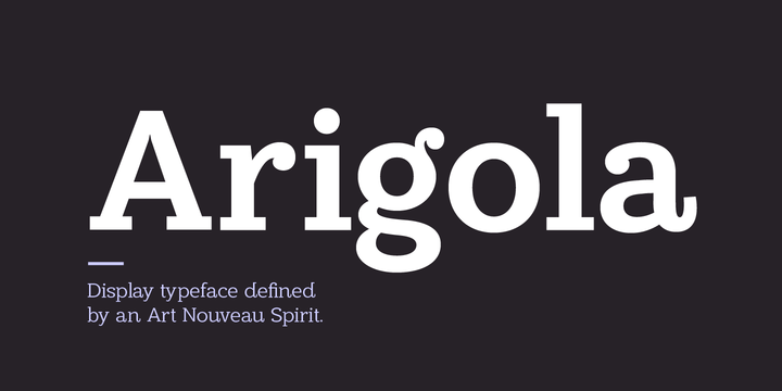 Beispiel einer Arigola Regular-Schriftart