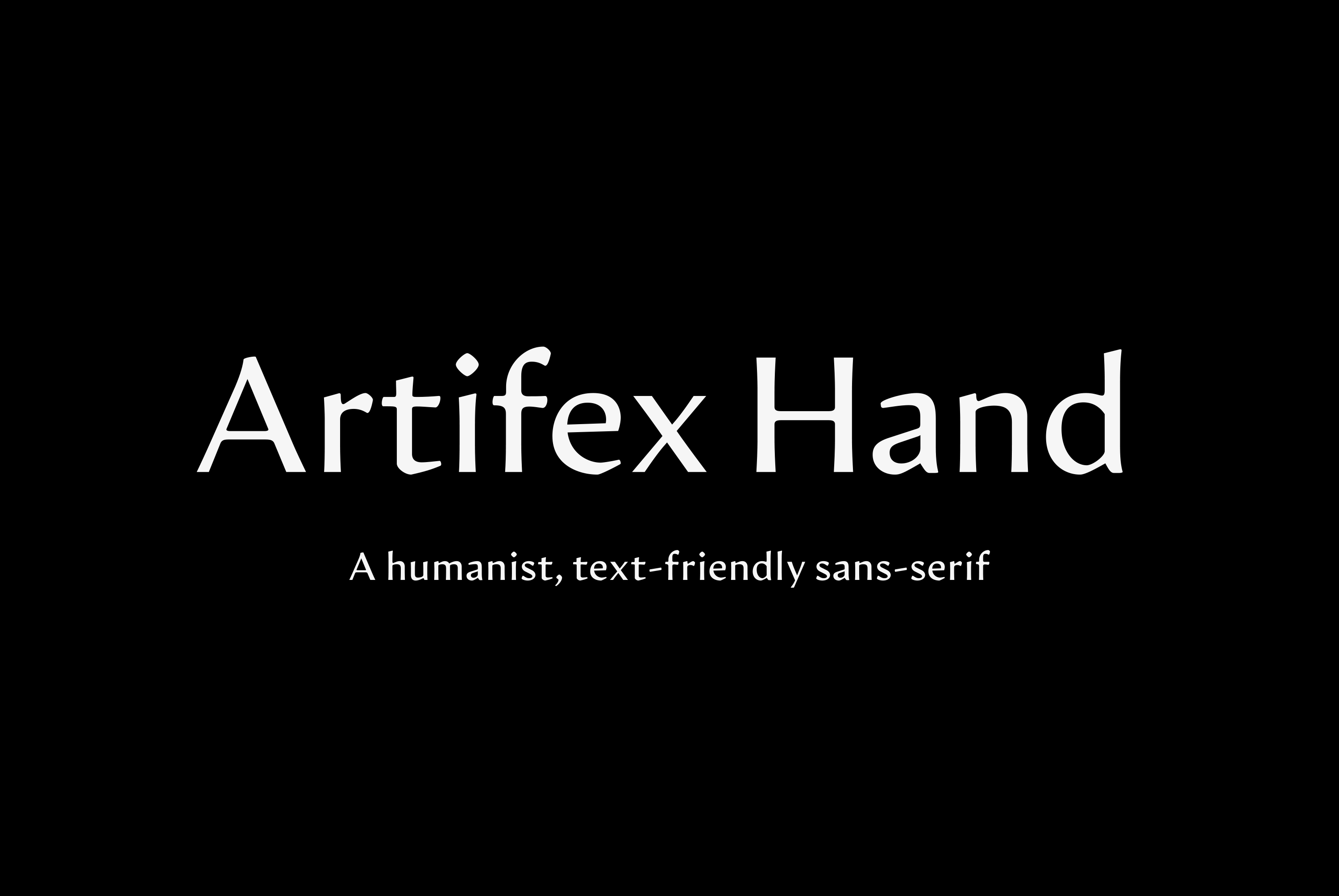 Beispiel einer Artifex Hand CF-Schriftart