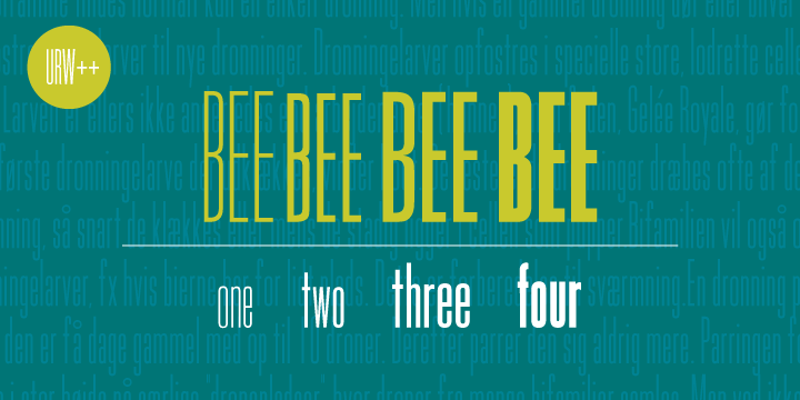 Beispiel einer Bee-Schriftart