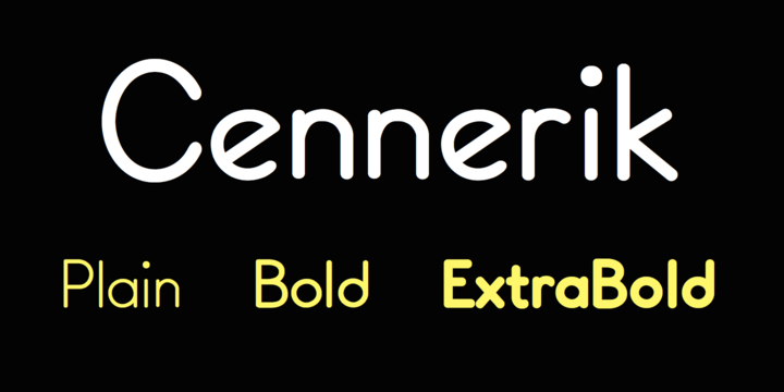 Beispiel einer Cennerik Bold-Schriftart