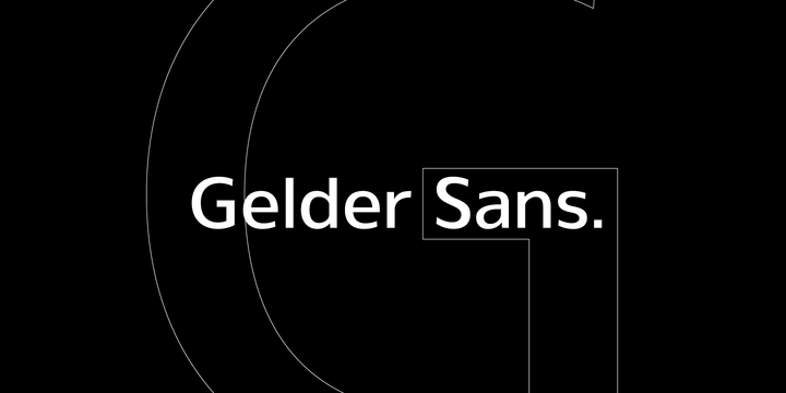 Beispiel einer Gelder Sans Extra Bold-Schriftart