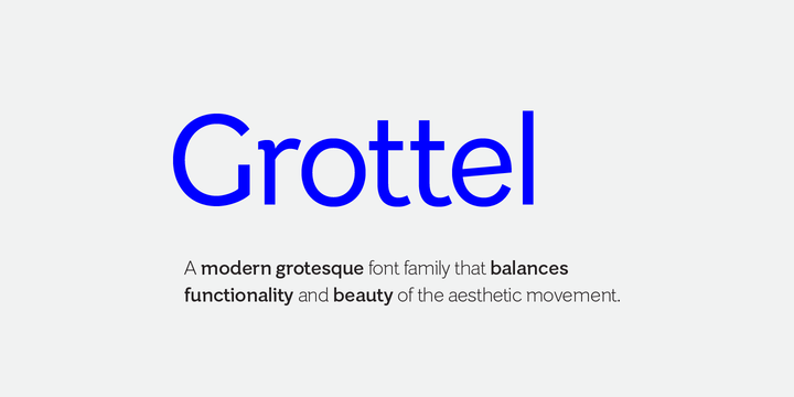 Beispiel einer Grottel Bold-Schriftart