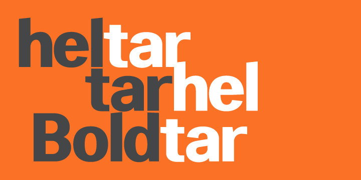 Beispiel einer Heltar Italic-Schriftart