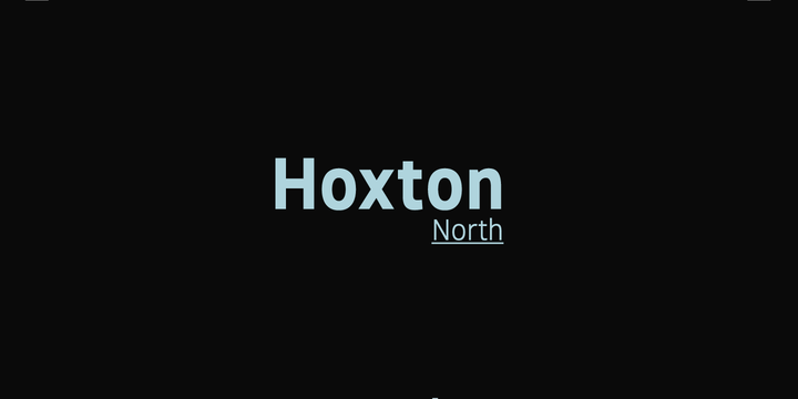 Beispiel einer Hoxton North-Schriftart