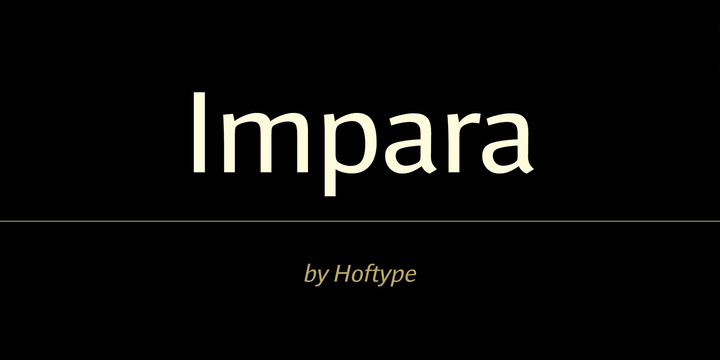 Beispiel einer Impara Bold-Schriftart