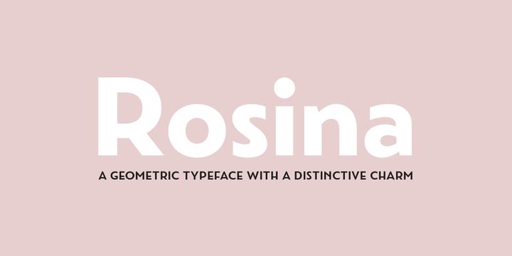 Beispiel einer Rosina Regular-Schriftart