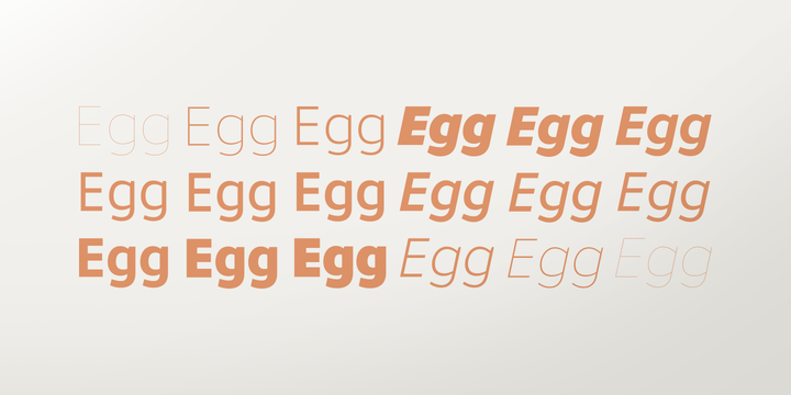 Beispiel einer Yolk Light-Schriftart