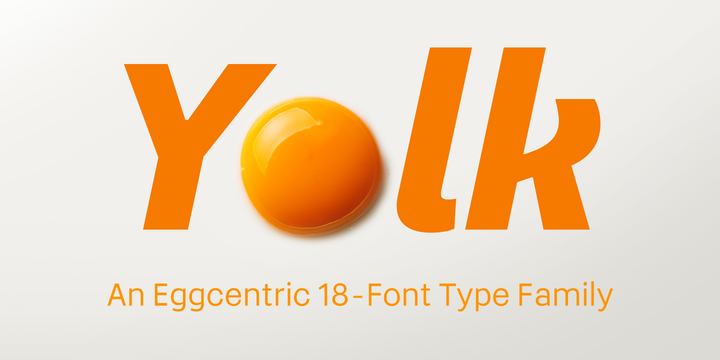 Beispiel einer Yolk Ultra-Schriftart