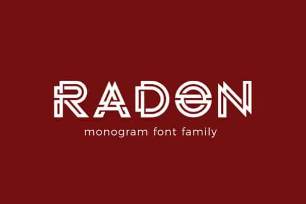 Beispiel einer Radon-Schriftart