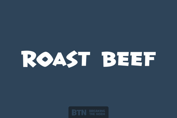 Beispiel einer Roast Beef BTN Regular-Schriftart