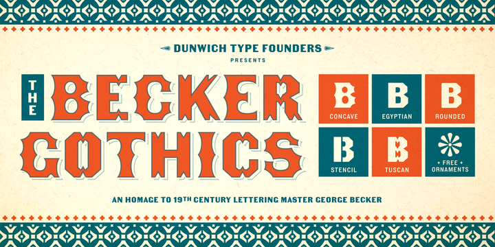 Beispiel einer Becker Gothics-Schriftart