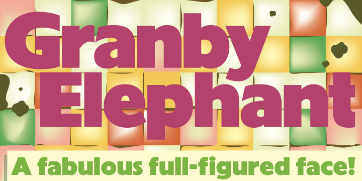Beispiel einer Granby Elephant Pro-Schriftart