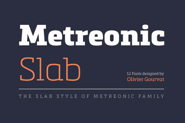 Beispiel einer Metronic Slab Pro-Schriftart