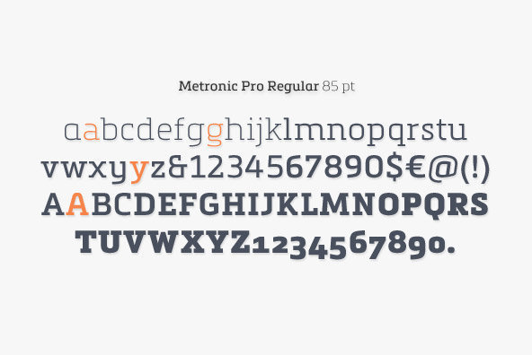 Beispiel einer Metronic Slab Pro Black Italic-Schriftart