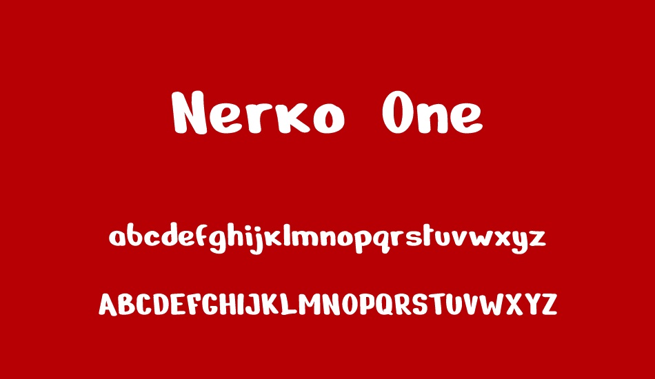 Beispiel einer Nerko One-Schriftart