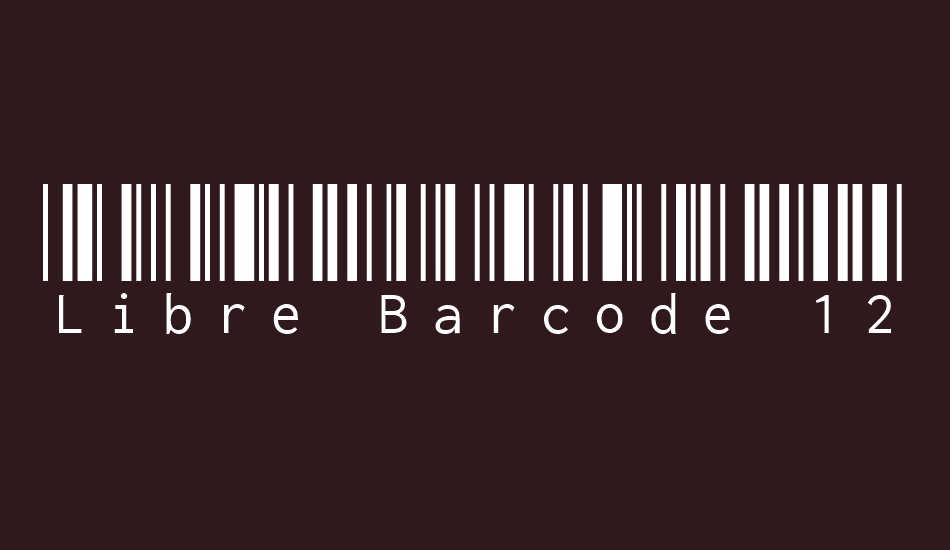 Beispiel einer Libre Barcode EAN13 Text-Schriftart