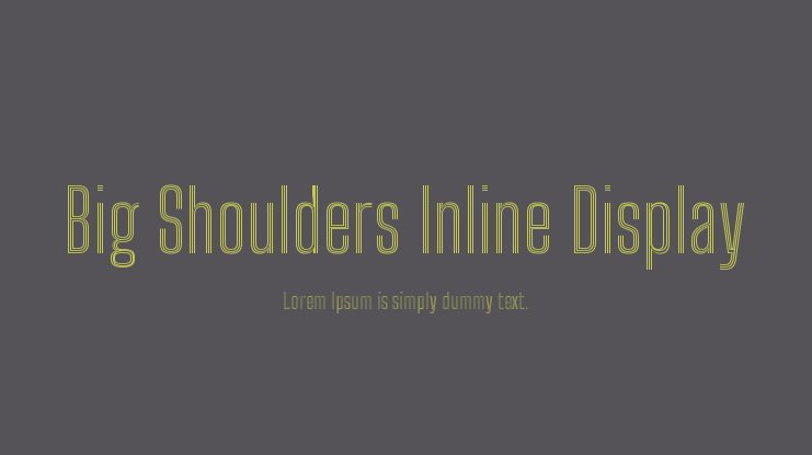 Beispiel einer Big Shoulders Inline Display-Schriftart
