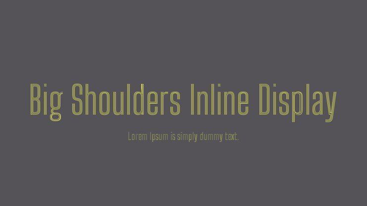 Beispiel einer Big Shoulders Inline Display Black-Schriftart