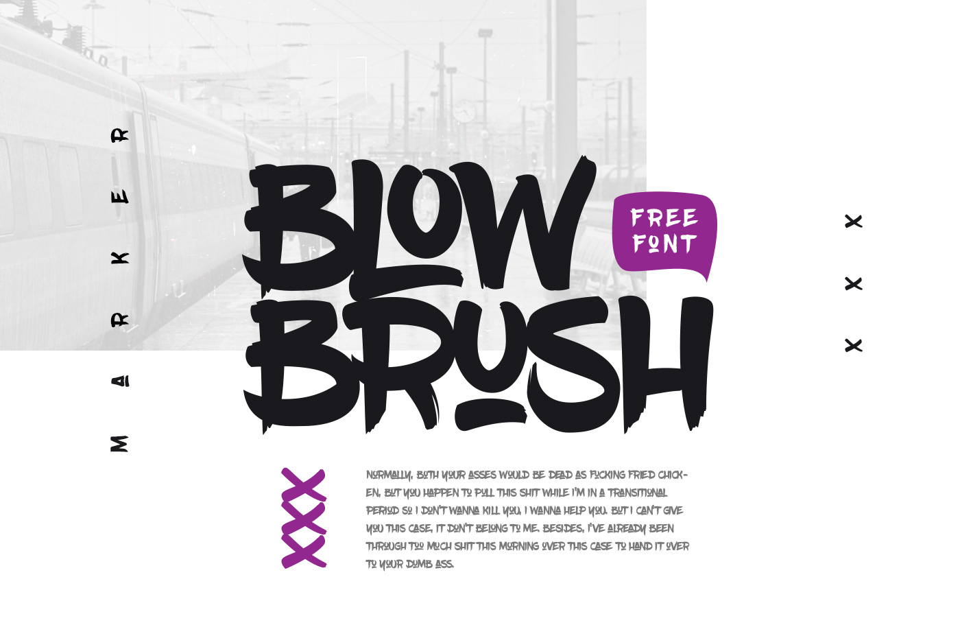 Beispiel einer Blow Brush-Schriftart