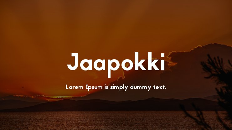 Beispiel einer Jaapokki-Schriftart