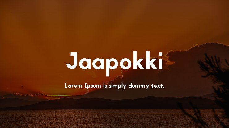 Beispiel einer Jaapokki Regular-Schriftart