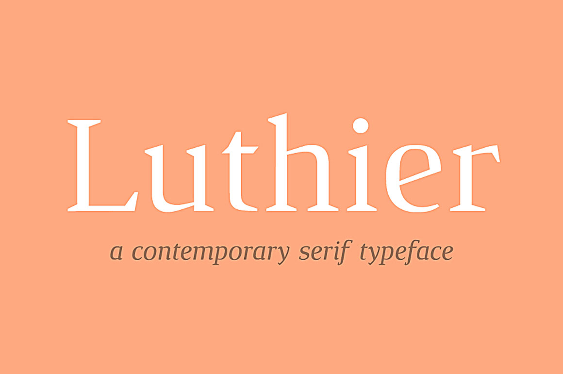 Beispiel einer Luthier Bold Italic-Schriftart