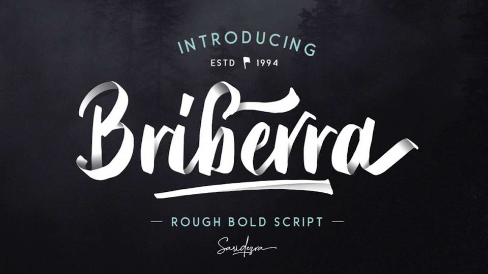 Beispiel einer Briberra-Schriftart