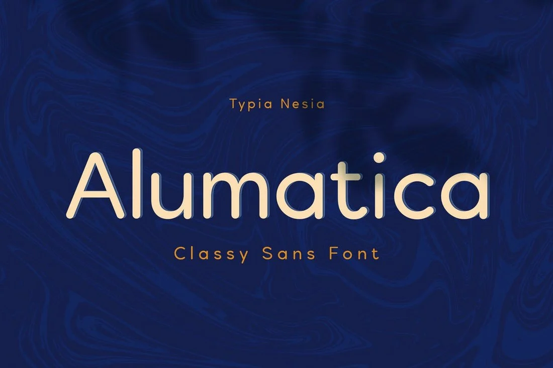 Beispiel einer Alumatica-Schriftart