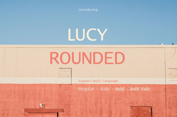 Beispiel einer Lucy Rounded-Schriftart