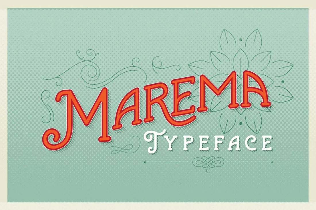 Beispiel einer Marema Regular-Schriftart