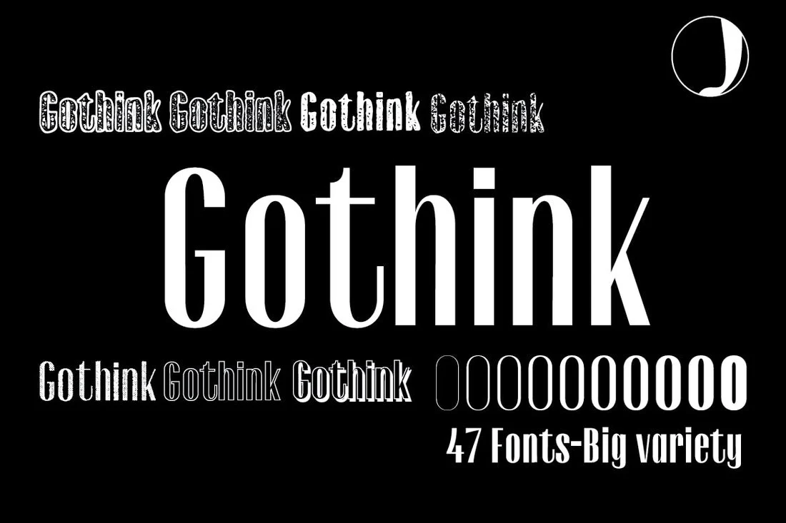 Beispiel einer Gothink-Schriftart