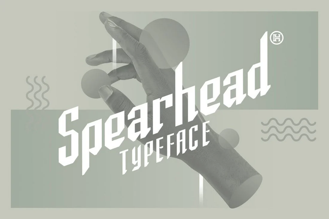 Beispiel einer Spearhead-Schriftart