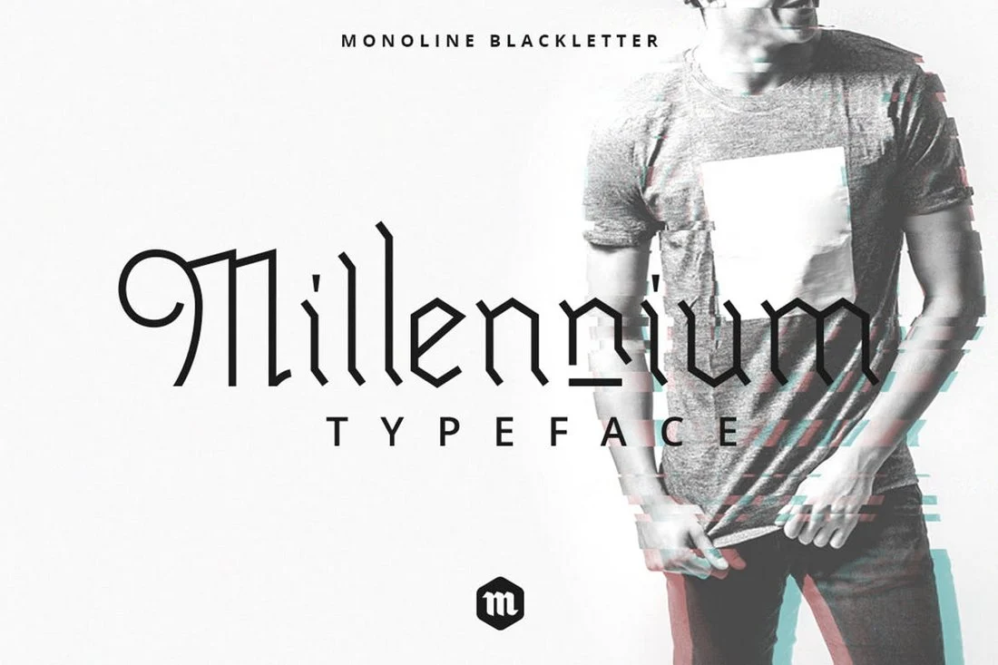 Beispiel einer Millennium Round-Schriftart