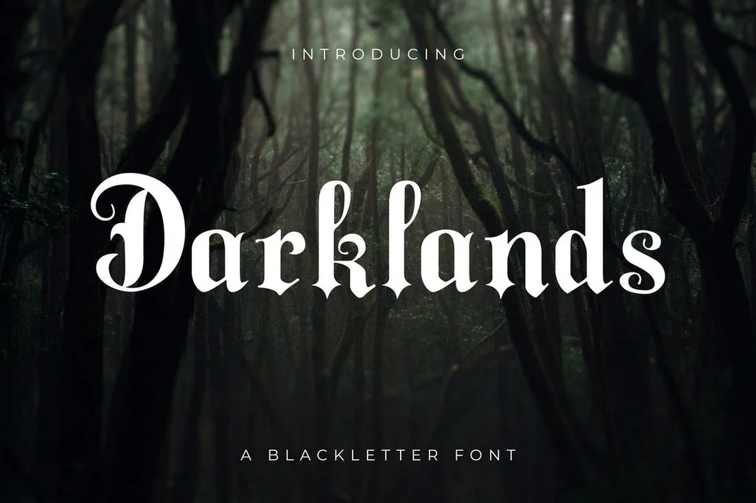 Beispiel einer Darklands Regular-Schriftart