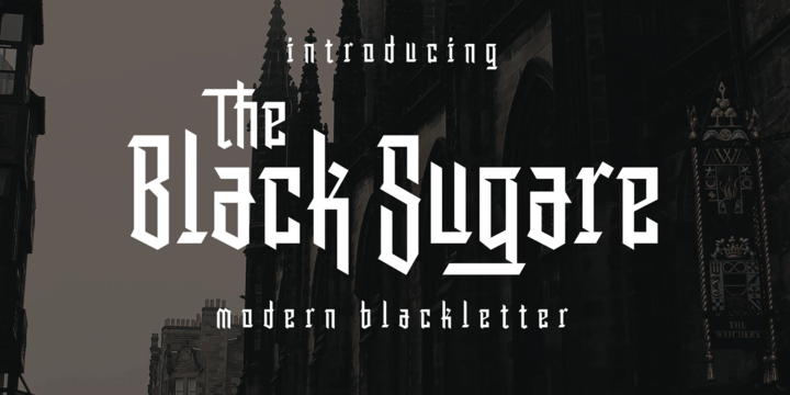 Beispiel einer The Black Sugare-Schriftart