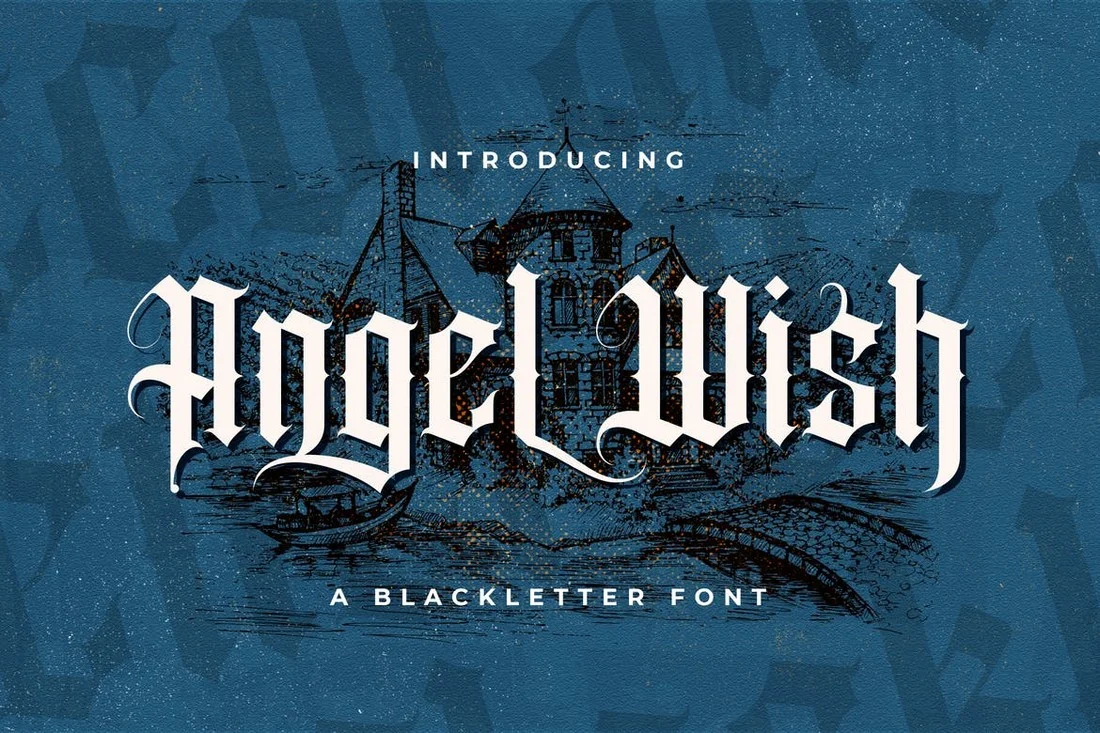 Beispiel einer Angel Wish Regular-Schriftart