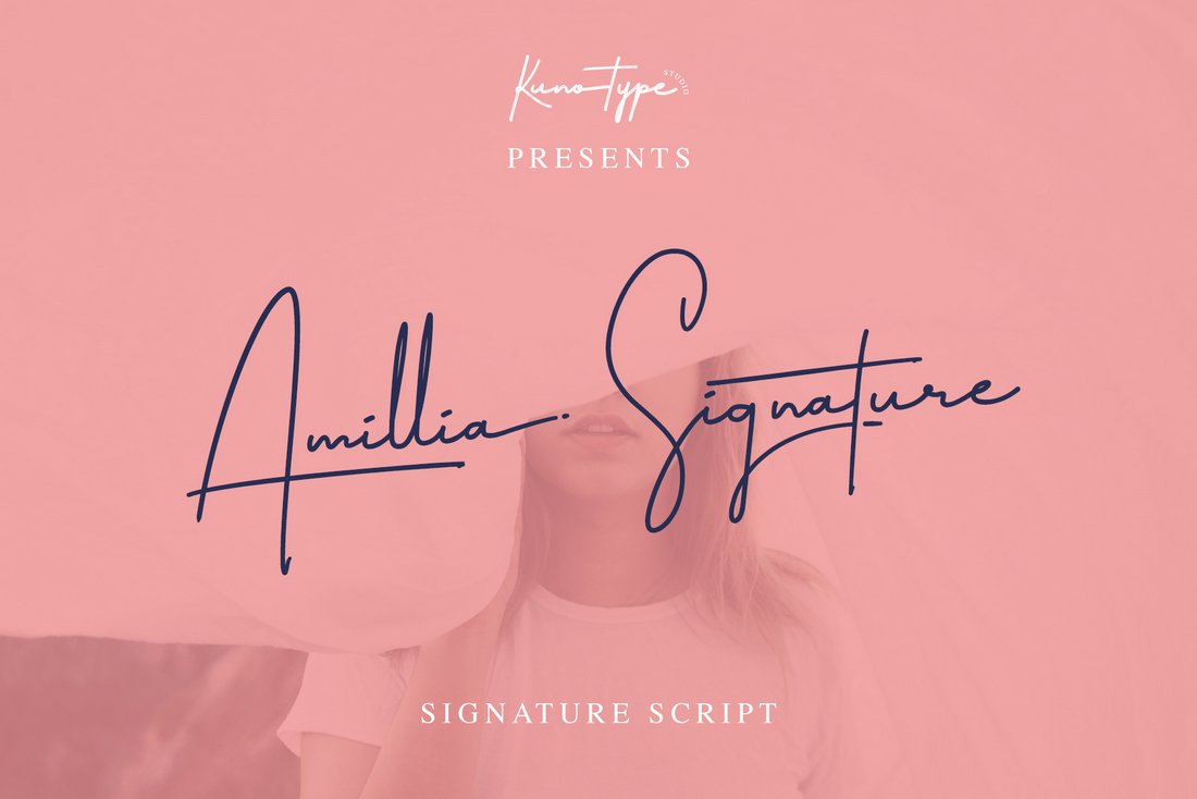 Beispiel einer Amillia Signature-Schriftart