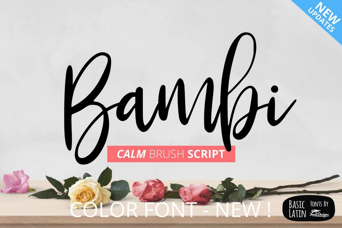 Beispiel einer Bambi Regular-Schriftart