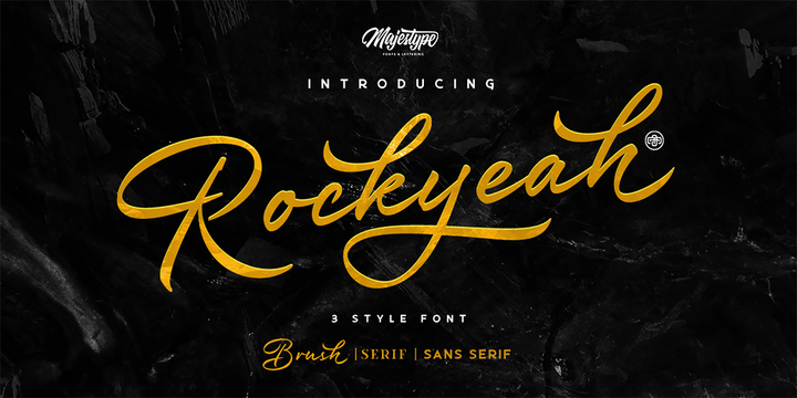 Beispiel einer Rockyeah Regular-Schriftart