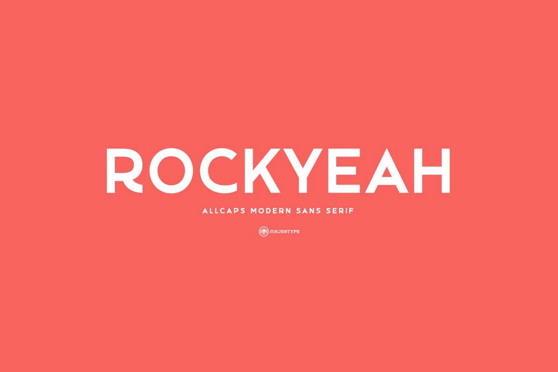 Beispiel einer Rockyeah Regular-Schriftart