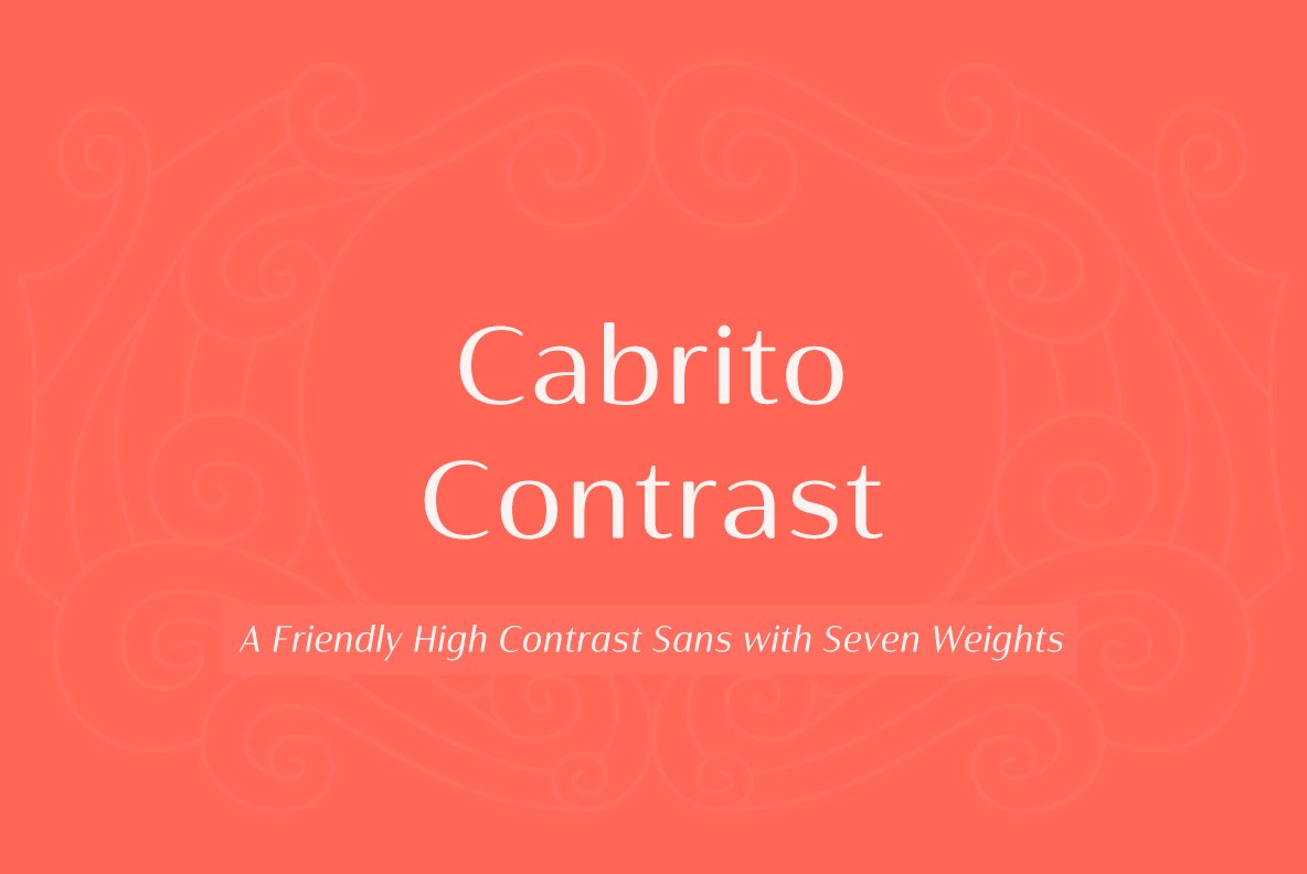 Beispiel einer Cabrito Contrast Ext-Schriftart