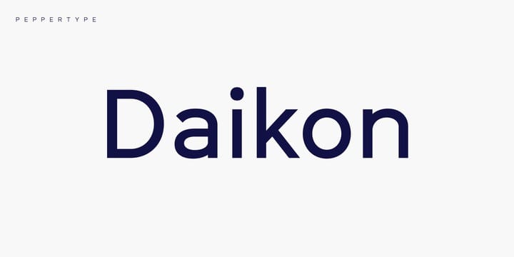Beispiel einer Daikon-Schriftart