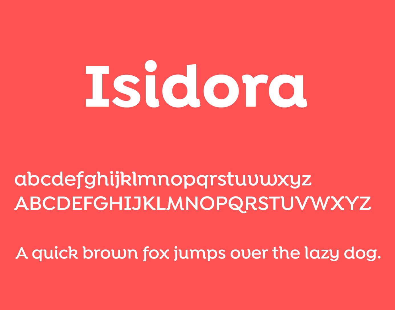 Beispiel einer Isidora-Schriftart