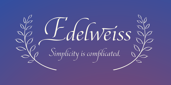 Beispiel einer Edelweis-Schriftart