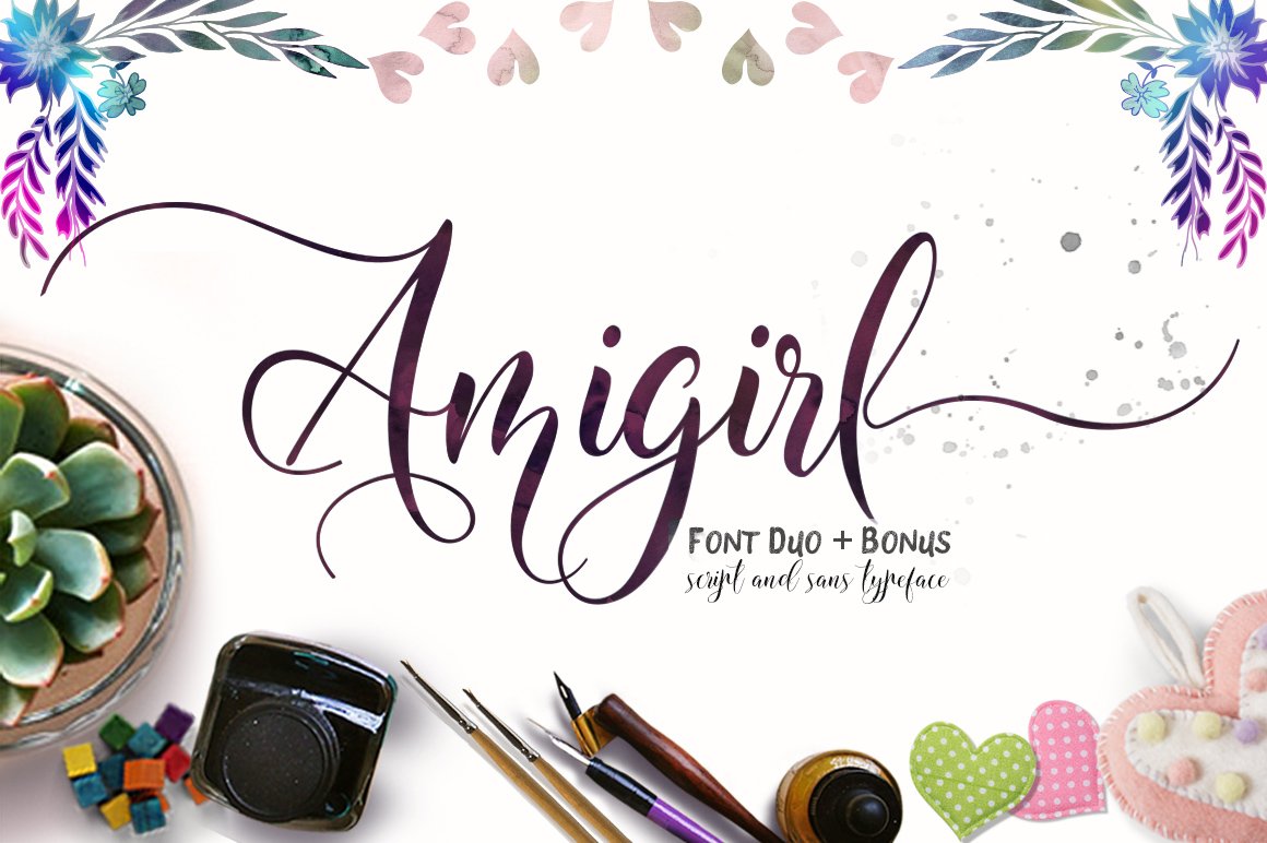 Beispiel einer Amigirl-Schriftart