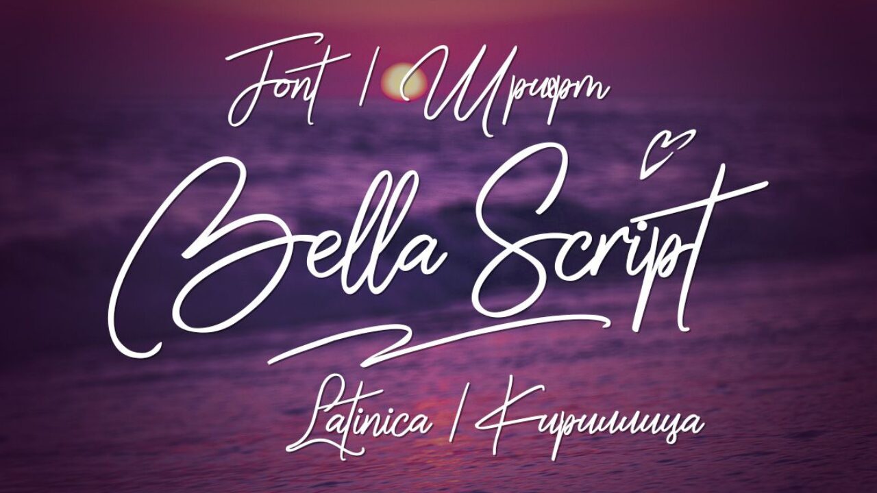 Beispiel einer Bella Script-Schriftart