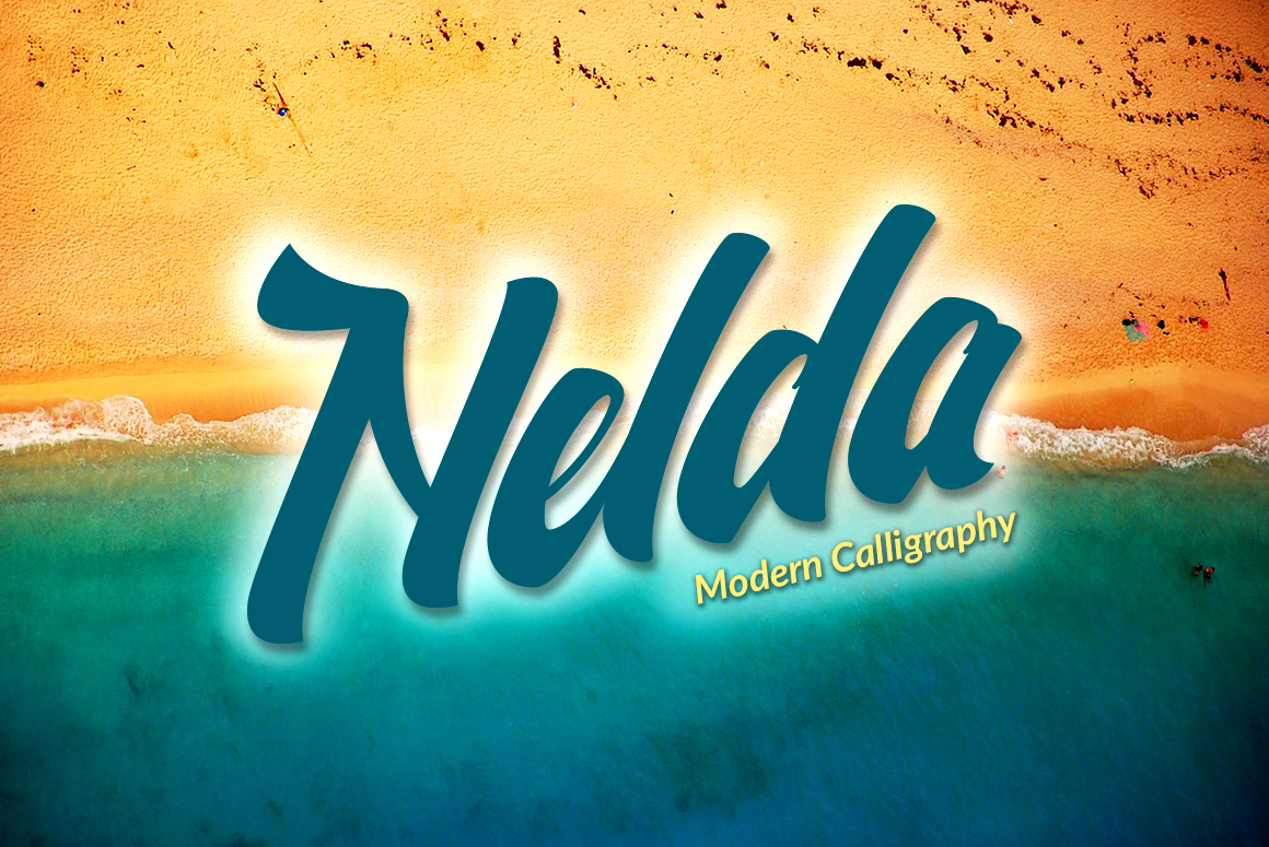 Beispiel einer Nelda Regular-Schriftart