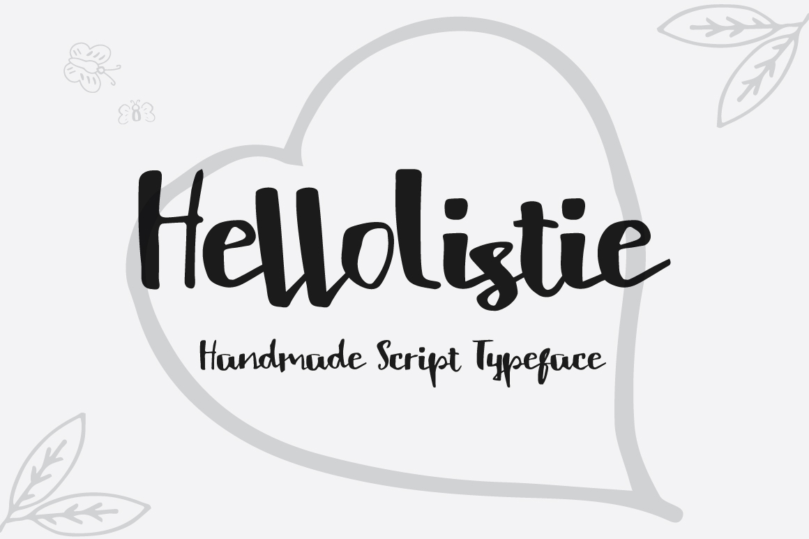 Beispiel einer Hello Listie Regular-Schriftart