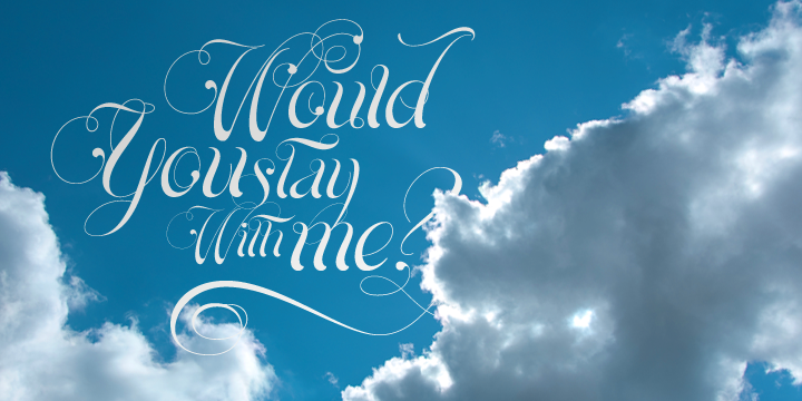 Beispiel einer Parfait Script Pro-Schriftart