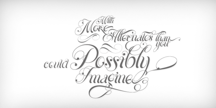 Beispiel einer Parfait Script Pro-Schriftart